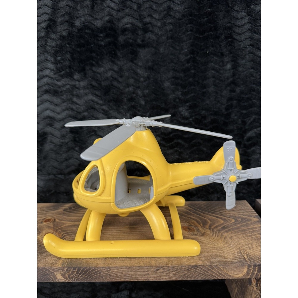 Green Toys Yellow Helicopter Gray Rotors 100% Recycled Plastic Made USA